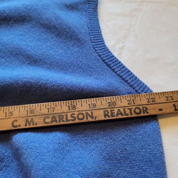 Peter Millar Blue Cape Sweater Vest Men's Size Large Extra Fine Italian Merino - Picture 8 of 8